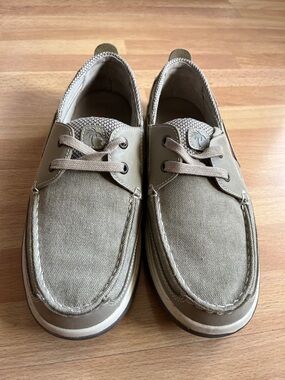Margaritaville Men's Canvas Boat Shoes - Taupe